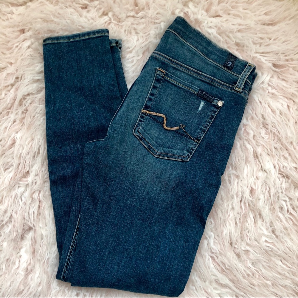 NWOT 7 For All Mankind Ankle Gwenevere, Sz 28
